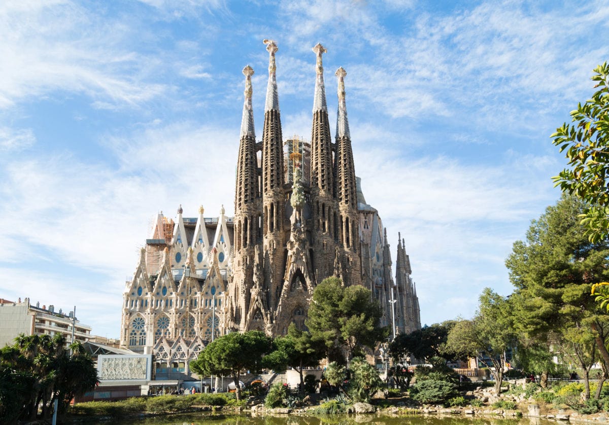 Impressive church against a blue sky.