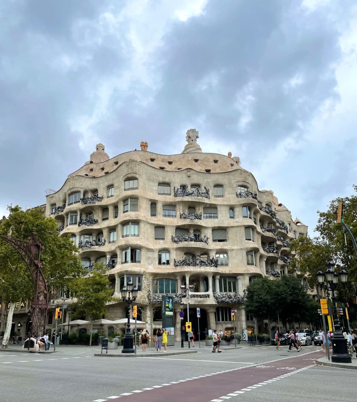 Modernist building in Barcelona Spain.