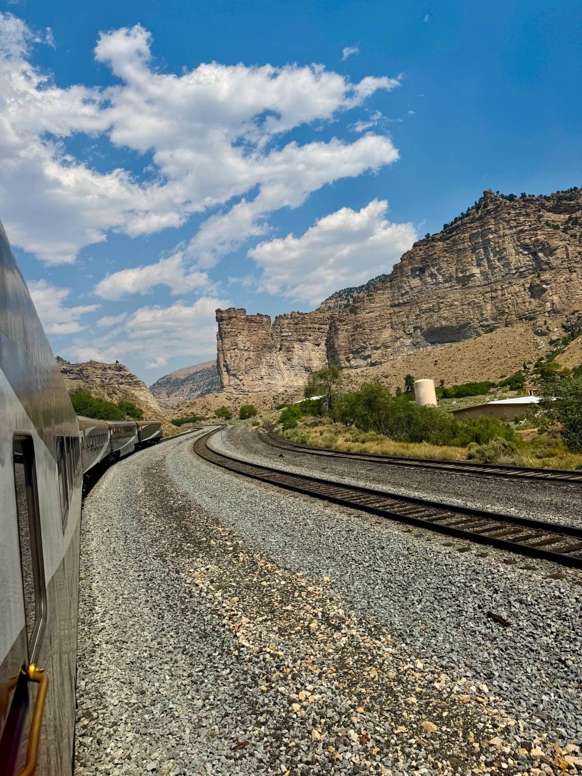 Train rolling through the Southwest United States.