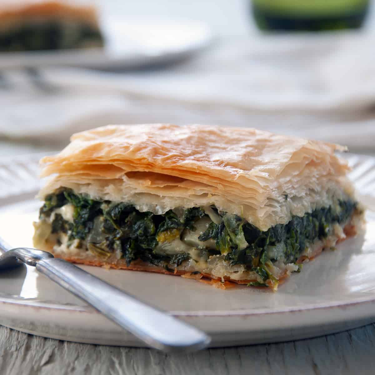 Greek spinach and cheese pie.
