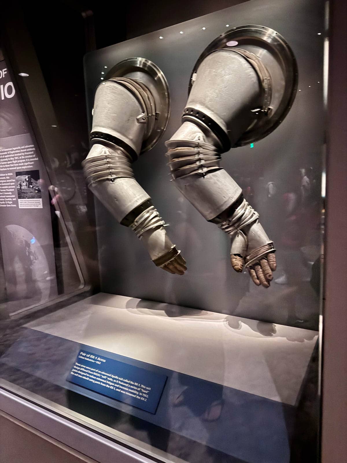 Arms of an astronaut space suit.