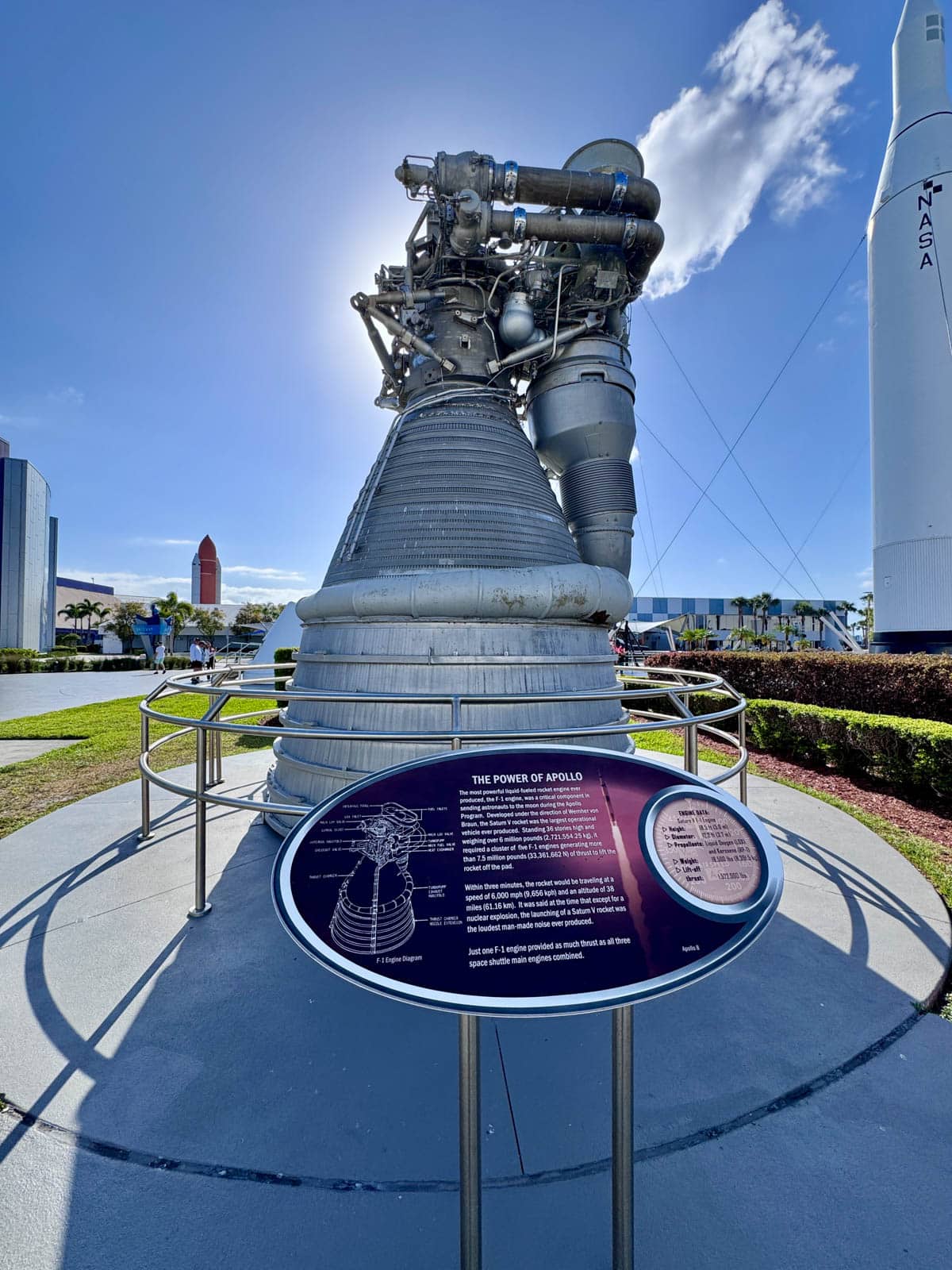 Apollo space shuttle in the Rocket Garden at Kennedy Space Center.
