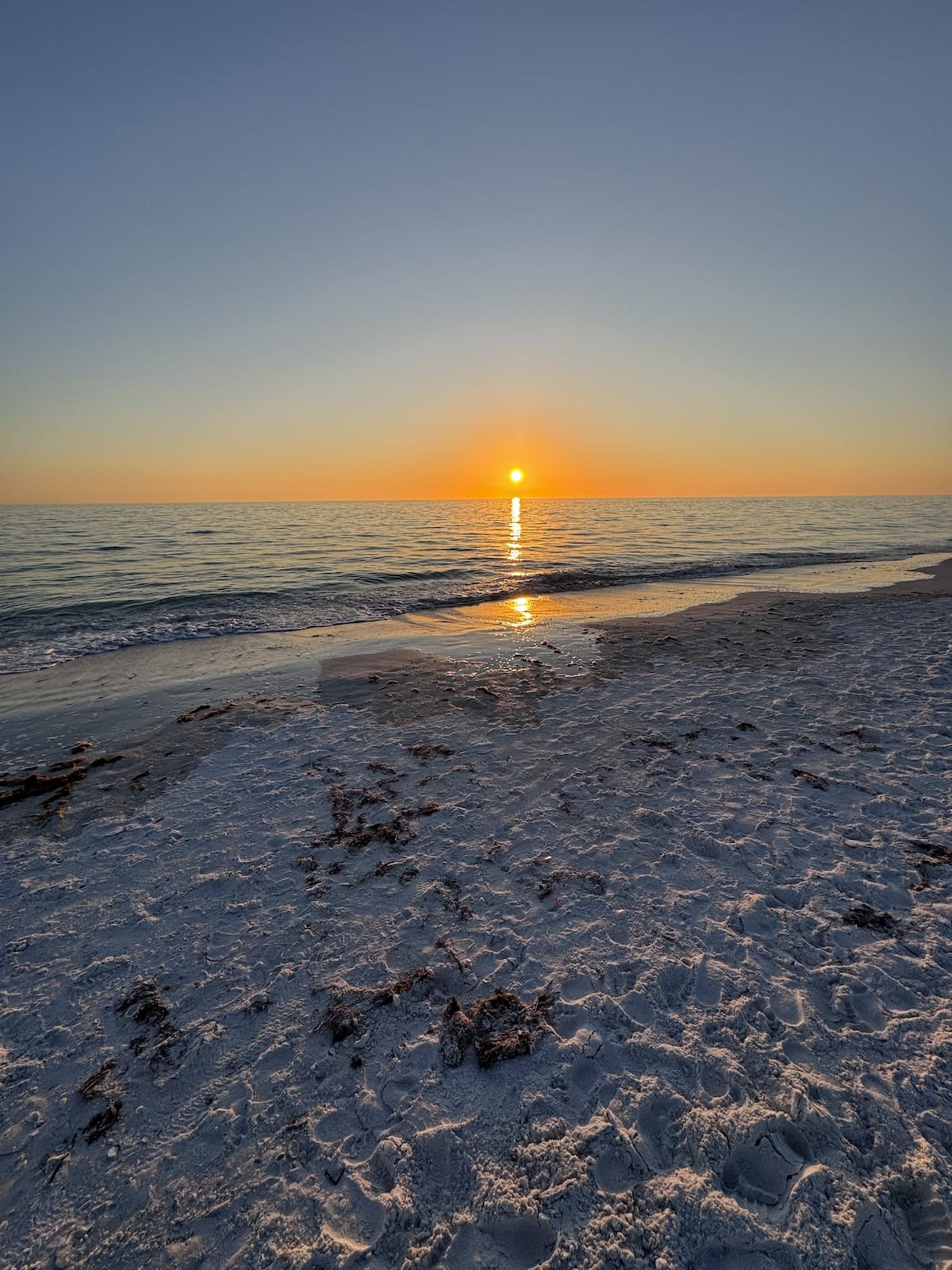 Sunset on the beach.
