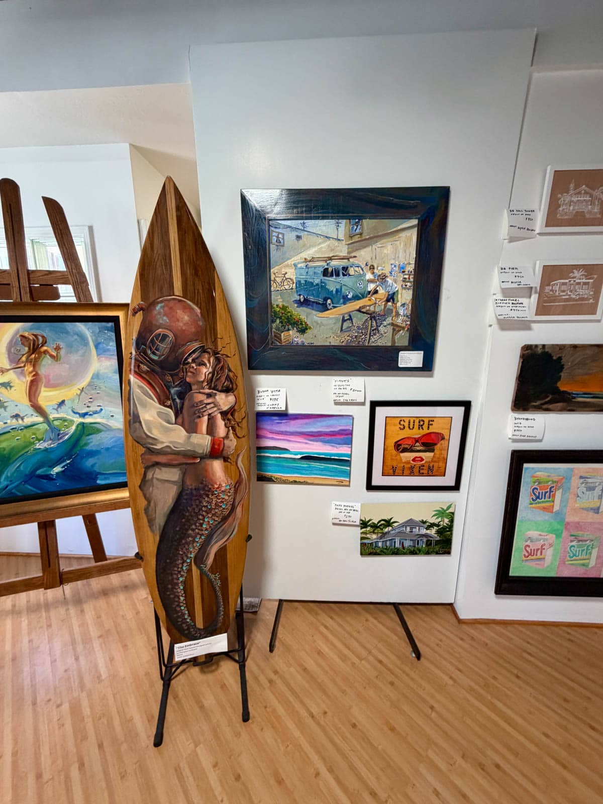 Art inside International Surf Museum.