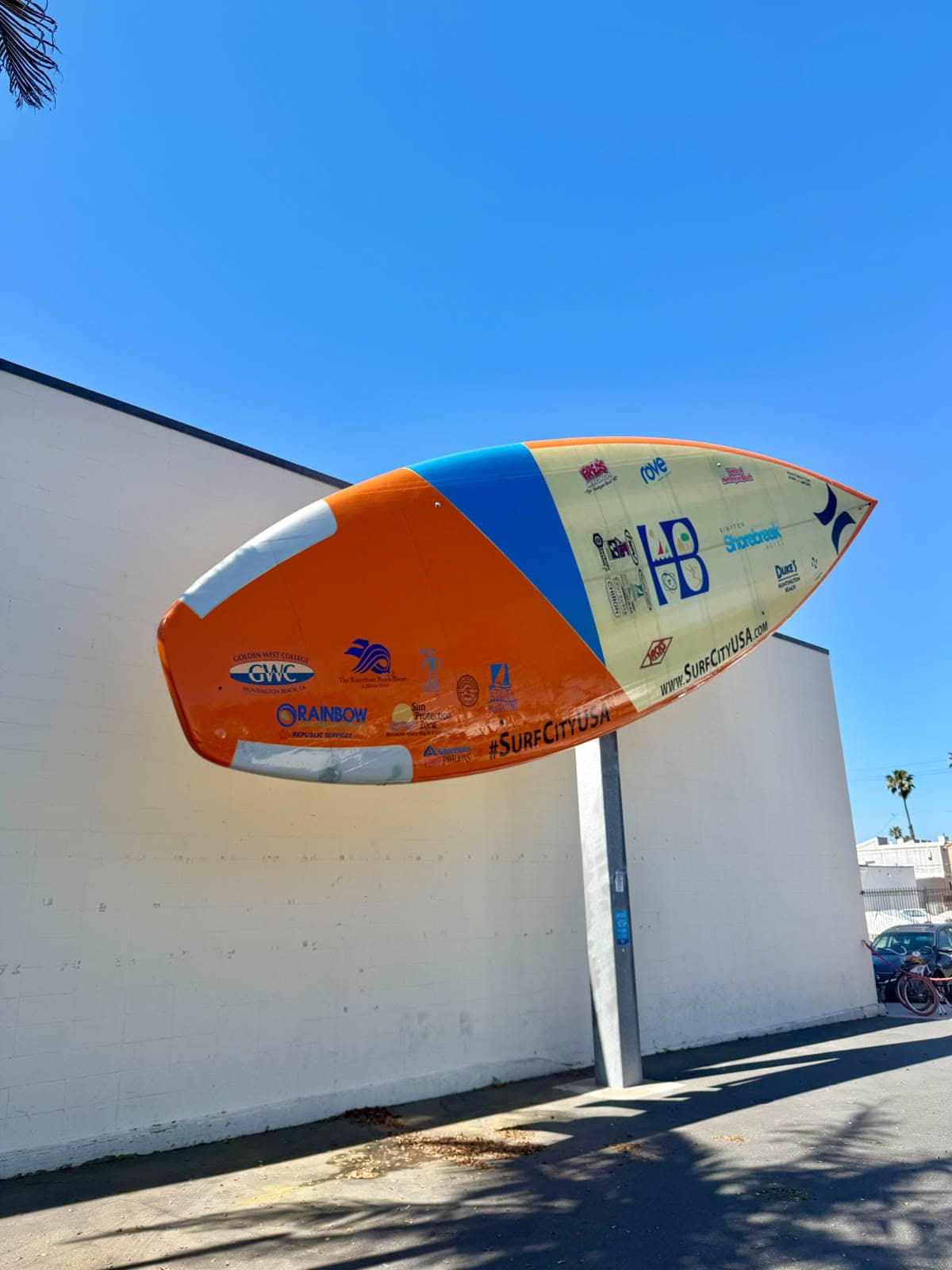 Largest surfboard in the world at International Surf Museum.