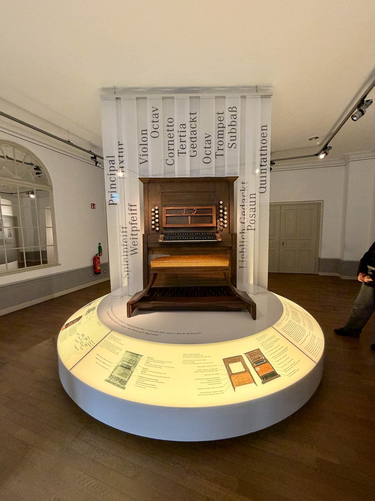 Organ in a display at a museum.