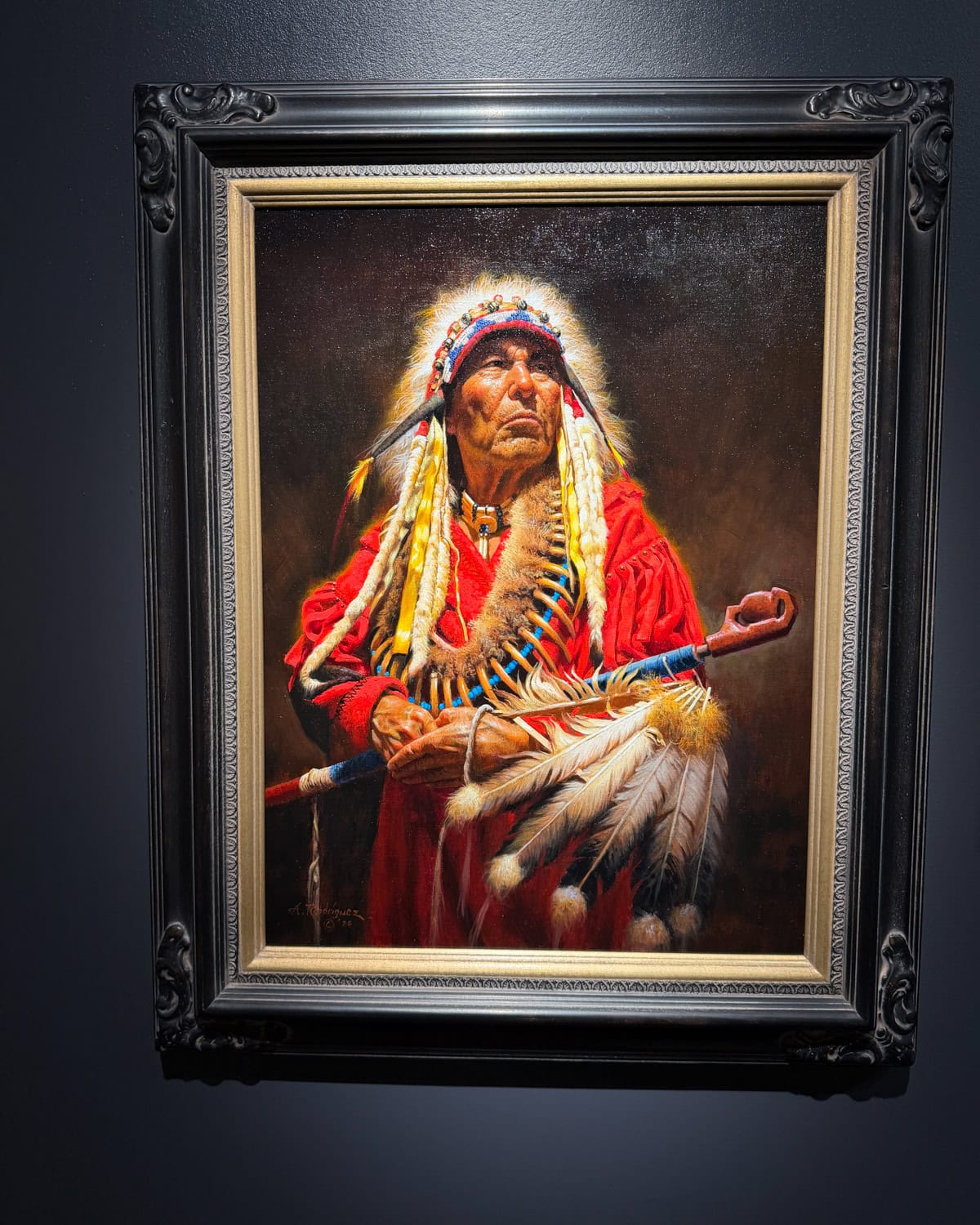 Painting of Native American.