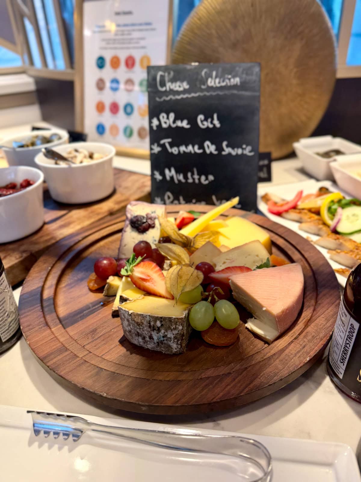 Charcuterie platter at the buffet on a cruise ship.